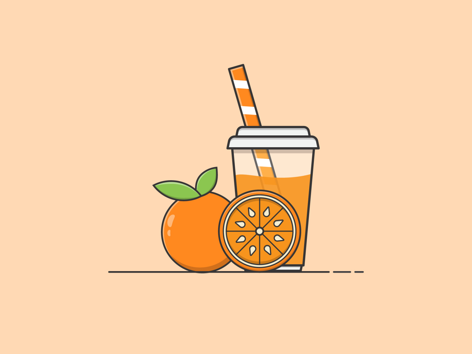 Orange Juice Illustration by Graphic Park on Dribbble