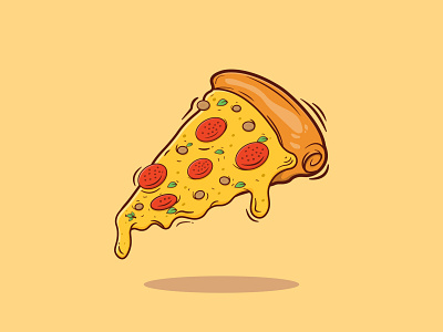 Pizza Icon Illustration design flat design flat illustration food illustration icon illustration minimal pizza pizza icon vector