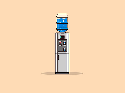 Water Dispenser Illustration. design electronics flat design flat illustration illustration minimal ui vector water dispenser