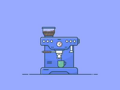 Coffee Machine Illustration.