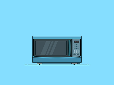 Microwave Oven Illustration. design flat design flat illustration icon illustration microwave minimal oven ui vector