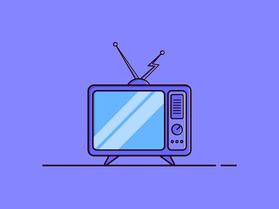 TV Illustration. design flat design flat illustration illustration minimal television tv ui vector