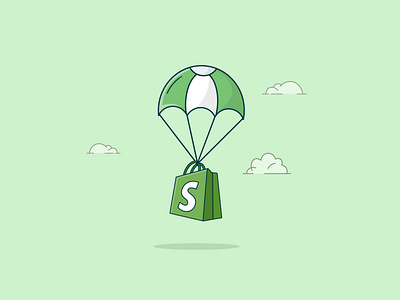 Shopify Drop shipping Icon Illustration.