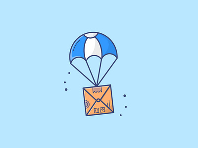 Dropshipping Parachute Illustration. design drop shipping dropshipping ecommerce flat design flat illustration illustration minimal ui vector