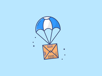 Dropshipping Parachute Illustration.