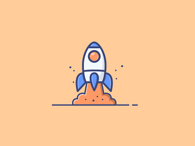 Rocket Icon Illustration. design flat design flat illustration icon illustration minimal rocket stock illustration ui vector