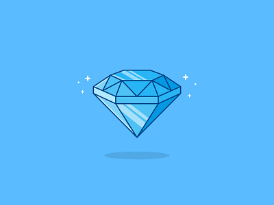Diamond Icon Illustration. design diamond flat design flat illustration icon illustration minimal ui vector