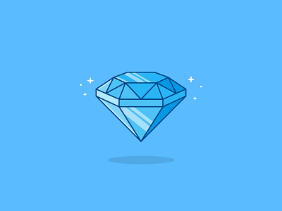 Diamond Icon Illustration.