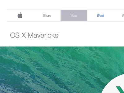 Apple nav bar apple ios7 mavericks ui web