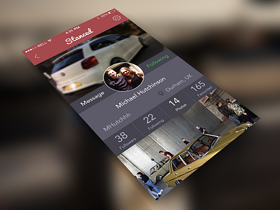 Stanced Profile cars followers following ios mobile photos profile stanced ui ux
