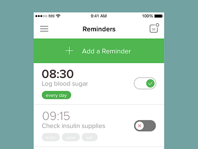 Reminders alarms clock ios reminders tags time toggle toggles