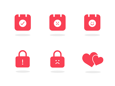 Filling the Emptiness android calendar empty state heart icons illustration ios lock ui ux