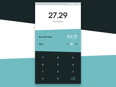 004 - Calculator bill calculator dailyui keypad numbers splitter ui