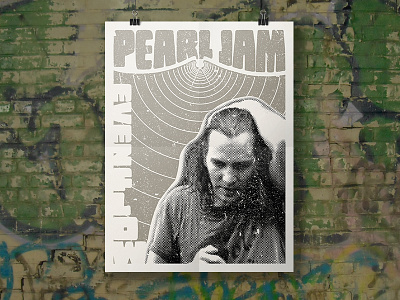 Pearl Jam Song Poster eddie vedder even flow mockup pearl jam poster poster design