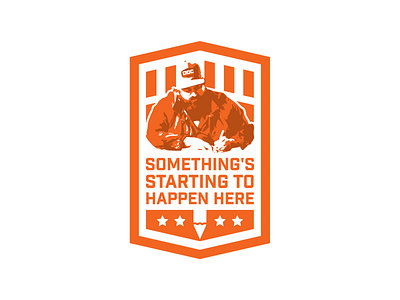 Something's Starting to Happen Here aaron draplin badge badge design ddc