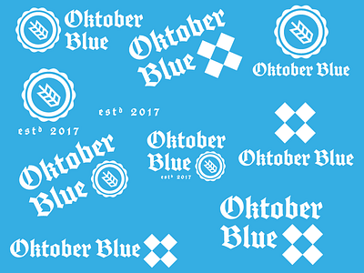 Oktober Blue WIP blue logo logo design oktober blue oktoberfest prost wip
