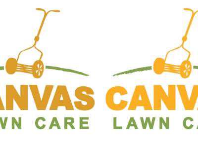 CLC Identity E.01 & E.02 canvas lawn care identity logo vector