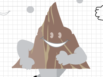 The Mountain bacon brainstorm chocolate design mascot mountain rough draft