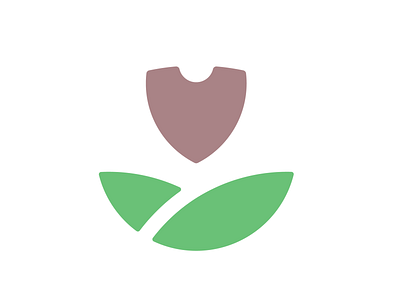 Tulip flower icon identity landscape lawn leaves logo logo design plant shield shovel spade sun tulip wip