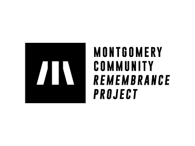 Montgomery Community Remembrance Project branding civil rights community identity logo logo design montgomery monuments typography vector