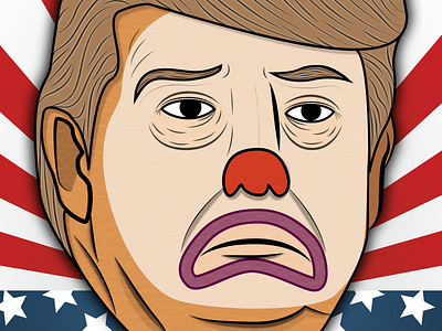 TrumpClown drawing illustration politics vector