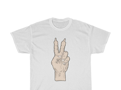 Peace Sign Finger T-Shirt drawing drawings illustration vector