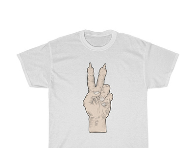 Peace Sign Finger T-Shirt drawing drawings illustration vector