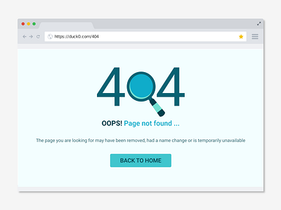 404 Page - Daily UI Challenge 008
