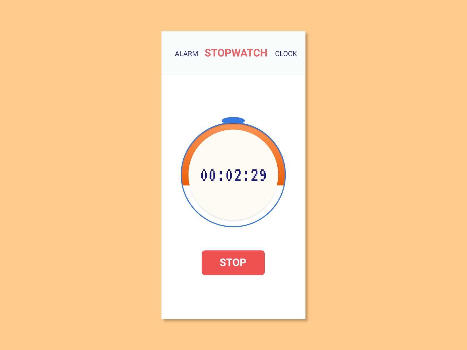 Stopwatch Daily UI Challenge 014 by Shannon C on Dribbble