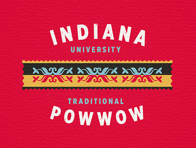 IU Powwow 2020 american indian applique illustration indiana powwow ribbonwork typography woodland