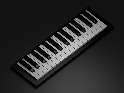 3D Isometric Piano