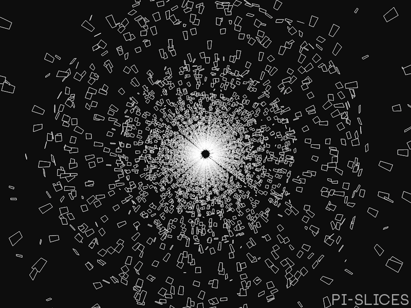 Segment Space 3d abstract black and white cinema 4d infinite pi slices segment space trippy wireframe