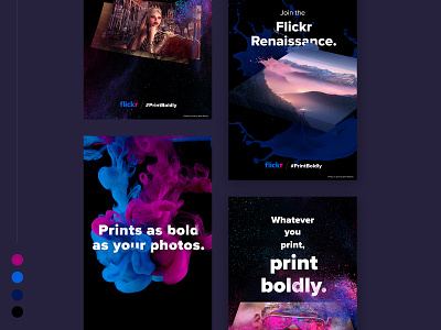 Print Boldly Instagram Story ad bold campaign colors print splash