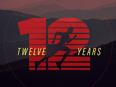 Twelve Years Logo logo run strike typogaphy