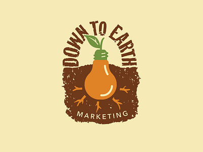 Down To Earth Marketing brand earth growing concepts idea light bulb logo