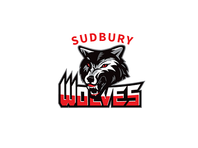 Sudbury Wolves redesign concept hockey ice hockey sports sports branding wolves