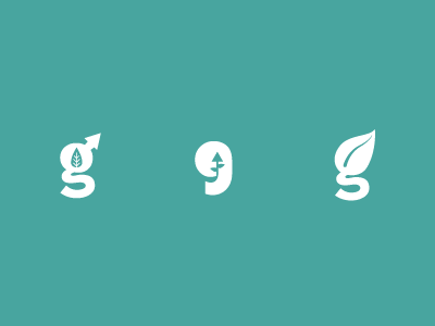 Growth Concept arrow concept forward g grow growth leaf logo