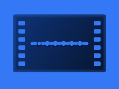 Movie film reel logo app blue branding design film illustration logo movie reel simple ui