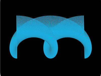 M blue dark design logo simple