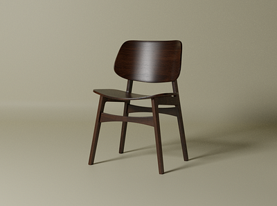 Wooden Chair 3D Model 3d 3d model blender chair furniture design render