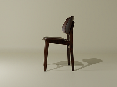 Wooden Chair 3D Model 3d 3d model blender chair furniture design graphic design render