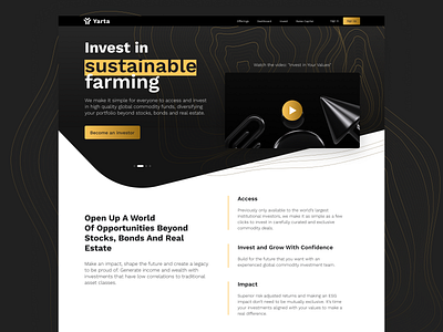 Yarta - Invest In The Planet Website Redesign design farmers figma green invest investments planet platform protect prototyping redesign save the ui uxui website