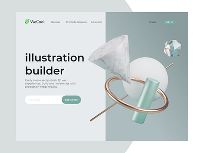 WeCool - Illustration Builder Software app design builder design figma illustration prototyping software ui uxui website