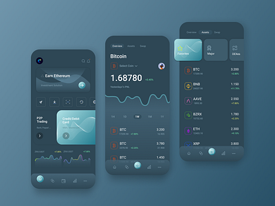 Penna Wallet - Crypto Wallet App app design bitcoin coin crypto crypto wallet app design dodge etherium figma illustration nft prototyping ui uxui wallet