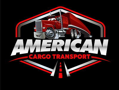 American cargo transport cargologo cargotrucklogo graphic design logo trucklogo