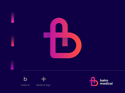 b letterlogo with medical sing logo concepts b letter logo b logo best logo best logo designer in dribbble brand identity brand mark branding doctors logo logo design concept logo designer logo mark medical care medical logo medicine modern logo modern logo designer