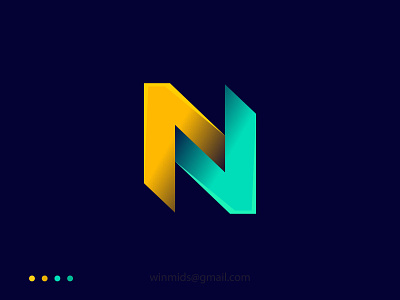 n letter logo mark