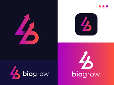 biogrow marketink logo b letter best logo best logo designer in dribbble brand identity branding digital elegant eye catching grow growth illustration lettermark marketing marketing agency minimal modern modern logo modern logo designer modernism popular design