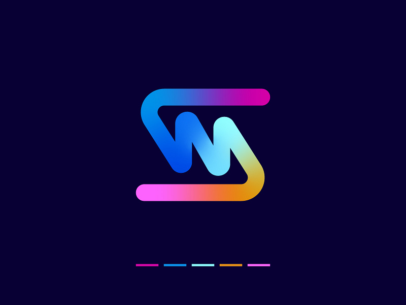 modern letter logo-sm logo by winmids on Dribbble