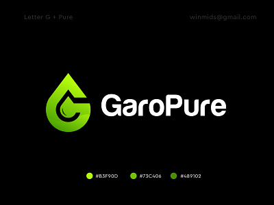 pure logo agency awesome best logo designer in dribbble brand identity clean clean logo company logo conceptual drop g letter green manufacture minimal modern modern logo oil pure strong strong logo supplies